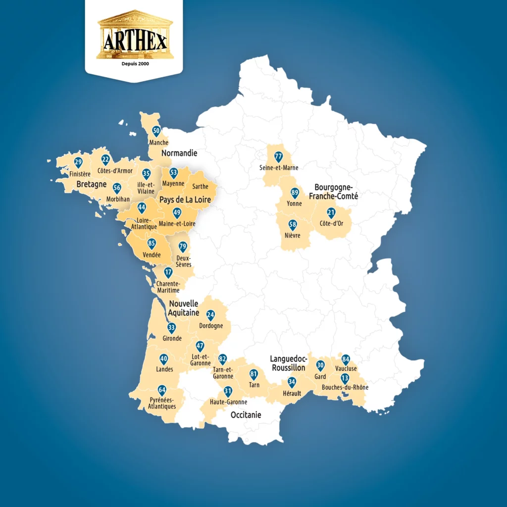 Carte Experts bâtiment en France